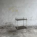 Brass Silver Smoked Glass Side Table thumbnail 7