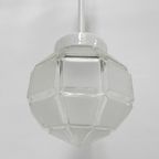 Art Deco Hanglamp Met Achthoekige Matglazen Kap thumbnail 11