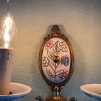 Stijlvolle Italiaanse Wandlamp Met Bloemen Versierde Porselein thumbnail 8