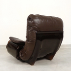 Ligne Roset Marsala - Fauteuil En Ottman - Bruin Leder thumbnail 5