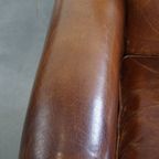 Set Van 2 Stijlvolle En Tijdloze Rundleren Design Fauteuils/armchairs Met Mooie Ronde Vormen thumbnail 8