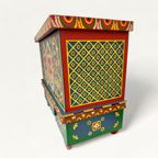 Folk Art Wedding Chest, Hand Painted, Central/Eastern Europe thumbnail 6