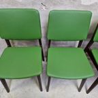 Set 4 Vintage Stoelen Jaren 60 Nieuw Bekleed Met Skai thumbnail 2