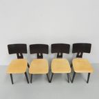 Set Van 4 Pastoe Berkenserie Br 02 Stoelen, Cees Braakman thumbnail 7