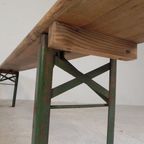 Klapbank, Bank Inklapbaar Voor Terras, 220 Cm Lang, Jaren 60 thumbnail 3