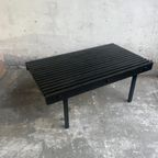 Slatted Black Wooden Bench / Coffee Table thumbnail 7