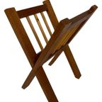 Vintage Massief Houten Tijdschriftenrek Jaren 70 Design thumbnail 9