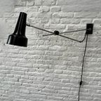 Midcdentury Wandlamp / Hengellamp Zwart Staal - Industrieel thumbnail 5