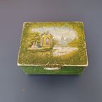 Antiek Groen Blikje Met Theekoepel thumbnail 2