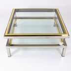 Brass And Chrome Sliding Top Table thumbnail 3