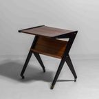 Minimalistische Mid-Century Z Bar Trolly In Teak, 1960S thumbnail 7