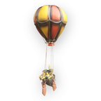 Vintage Luchtballon Met Passagiers Hang Decoratie thumbnail 4