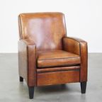 Mooie En Comfortabele Art Deco Design Schapenleren Fauteuil Met Een Prachtig Patina thumbnail 2