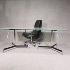 Italian Tripod Table / Mat Glass Table Top / Gabriel Teixidós thumbnail 2