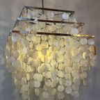 Vintage Xxxl Capiz Schelpen Lamp Hanglamp Opaline Parelmoer Vintage thumbnail 4