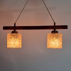 Midcentury Hanglamp Teak En Kristal thumbnail 7