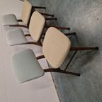 Set Van 3 Vintage Eetkamerstoelen Vintage Stoelen Teakhout thumbnail 3