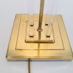 Lucite - Vloerlamp - Jaren 1970 - Messing - Plexiglas - Hollywood Regency Vloerlamp - 70'S thumbnail 5