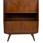 Vintage Secretaire Wandkast Werkplek Jaren 60 Teak Fineer thumbnail 7