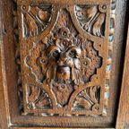 Antique Carved Wood Cabinet thumbnail 14