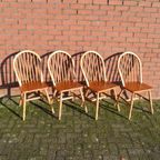 Spijlenstoelen Set Van 4 Scandinavisch Pijnboomhout thumbnail 3