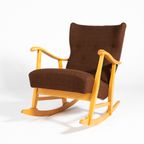 Sculptural Rocking Chair By Elias Svedberg For Nordiska Kompaniet 1950’s thumbnail 3