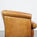 In Goede Staat Verkerende Charmante Schapenleren Clubfauteuil Met Een Warme Kleurstelling thumbnail 4