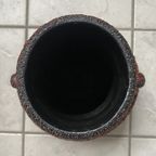 Fat Lava Vase In Red And Black By Fohr West Germany Ceramics thumbnail 4