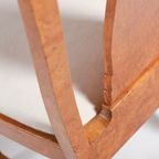 Pair Unique Burl Wood Chairs / Eetkamerstoel / Stoel From Nordiska Kompaniet thumbnail 6