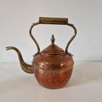Antieke Ketel Rood En Geel Koper thumbnail 5