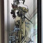 Alphonse Mucha Art Nouveau Spiegel. thumbnail 3