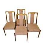 4 Vintage Design Teakhouten Eetkamerstoelen Jaren 60 thumbnail 3