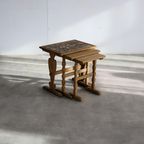 Vintage Nesting Tables | Bijzettafels | Sidetables | Eiken thumbnail 2
