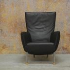 Als Nieuw! Donkerbruine Leren Label Foxx Design Fauteuil thumbnail 2