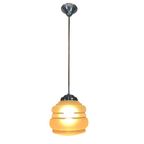 Art Deco Hanglamp Met Roze Glazen Kap, Jaren 30 thumbnail 9