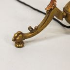Antieke Staande Engelse Vloerlamp Roodkoper En Messing thumbnail 9