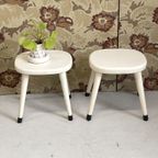 Vintage Schoolkrukje Wit Bijzettafel Retro thumbnail 5