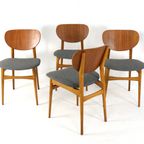 Set Van 4 Vintage Stoelen Nieuw Bekleed thumbnail 10