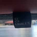 2X Leolux Dolcinea Fauteuil + Hocker | Roodbruin/Cognac Leer thumbnail 2