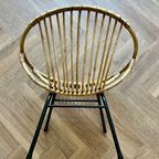 Rohé Noordwolde Rotan Bamboe Fauteuil 1960 thumbnail 6
