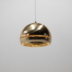 Mid- Century Golden Pendant Lamp, Sweden thumbnail 3