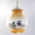 Vintage Glazen Hanglamp Met Rozen thumbnail 2