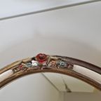 Ovale Spiegel Met Bloemen Kuif Versiersel Vintage Spiegel thumbnail 5