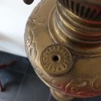 Antieke Koperen Petroleum Vloerlamp Brevete L&b 1883 thumbnail 2
