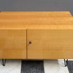 Blond Wood Low Cabinet 1970S thumbnail 11