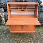 Vintage Secretaire, Klep Bureau, Schijftafel thumbnail 5