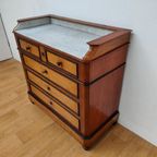 Vintage Frans Dressoir Commode Ladekast Met Marmer Blad 505 thumbnail 6