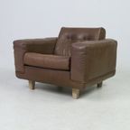 Søren Nissen And Ebbe Gehl Vintage Armchair In Brown Leather thumbnail 2