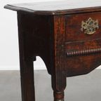 Unieke Antieke Side Table/ Dresser Uit Begin 18e Eeuw Met Een Onvoorstelbaar Patina thumbnail 12