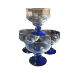 Set Van 4 Vintage Ijscoupes Kobalt Blauw thumbnail 2